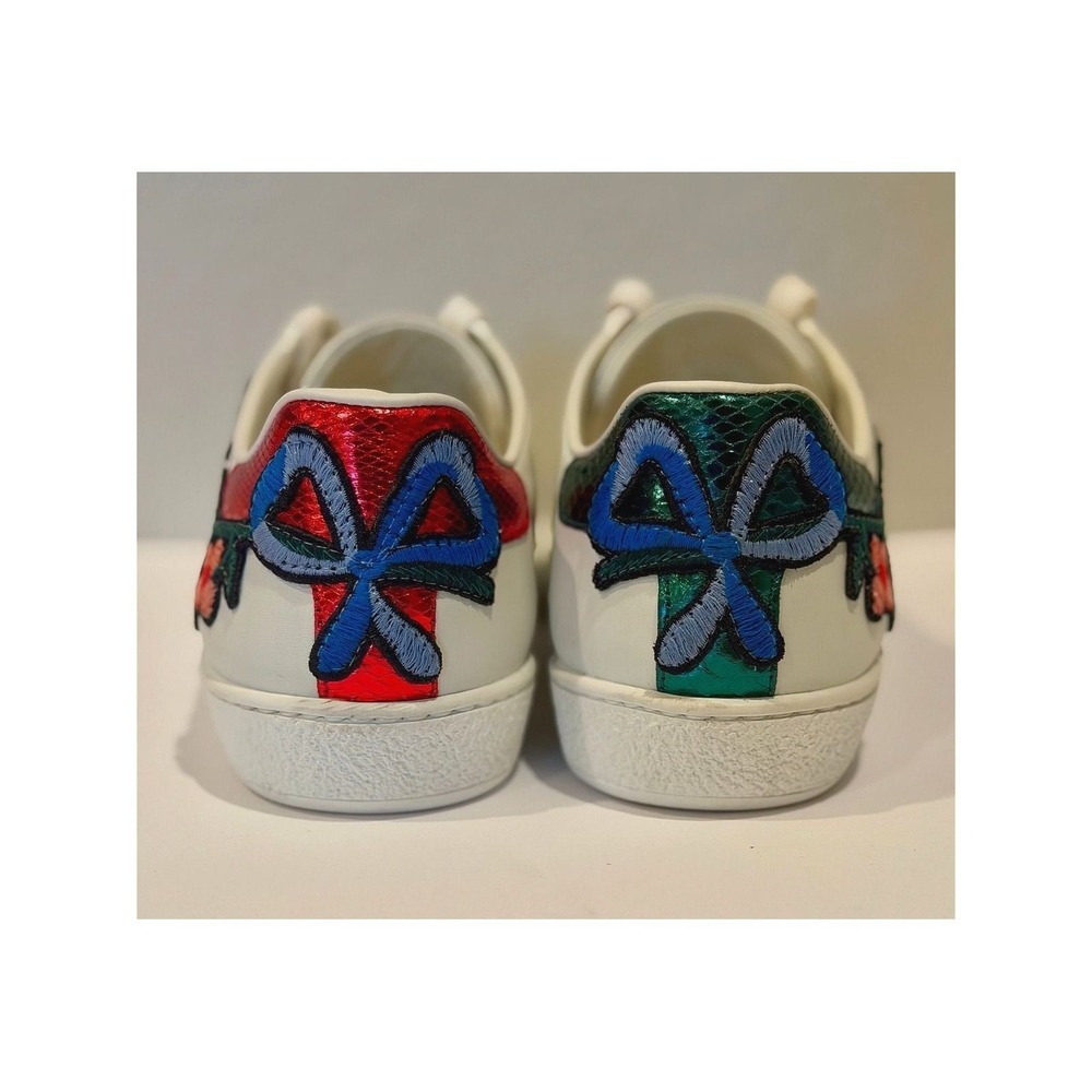 Gucci Ace Floral Embroidered Leather Sneakers – Women's EU 37 / US 7 - Picture 4 of 4